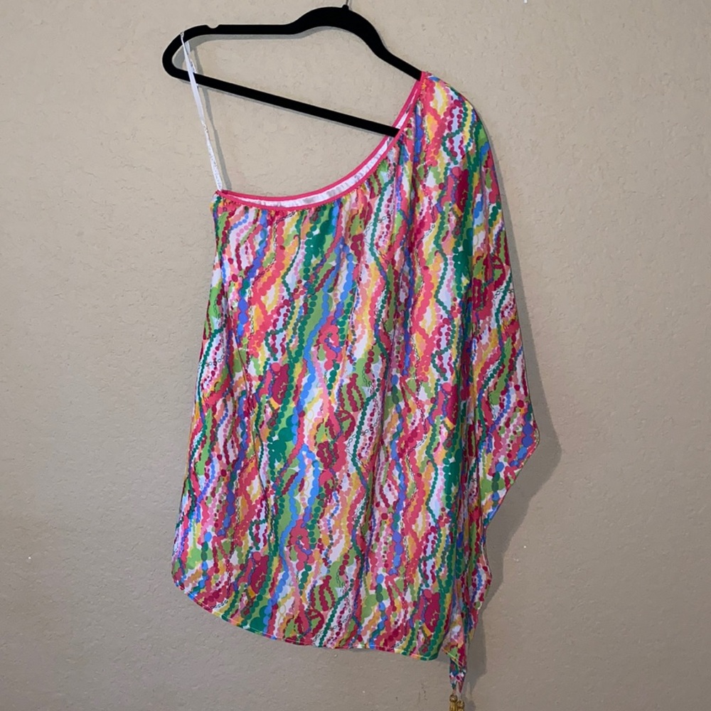 Lilly Pulitzer One Shoulder Multicolor Blake Dress